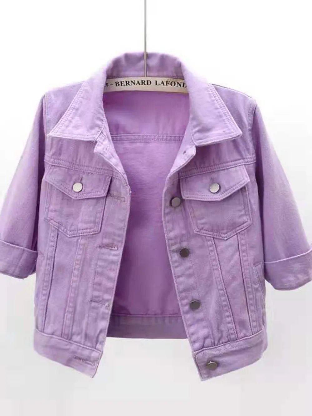 Full Size Cropped Denim Jacket Plus Size - JUST - JEN BOUTIQUE