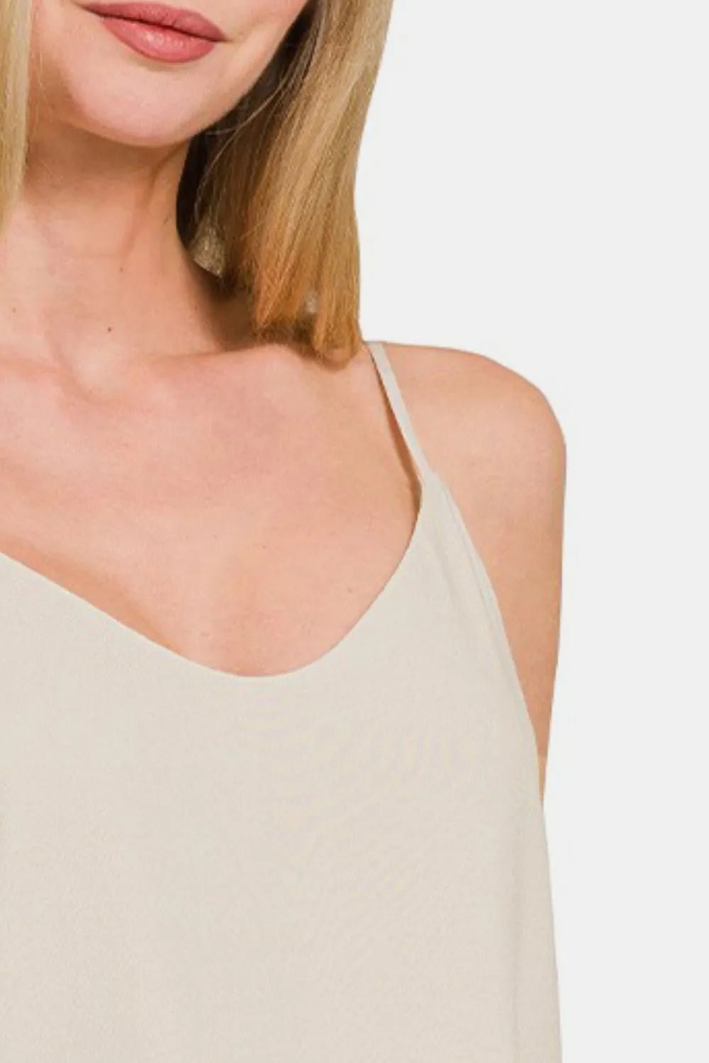 Zenana Two Layered Spaghetti Strap Cami - JUST - JEN BOUTIQUE