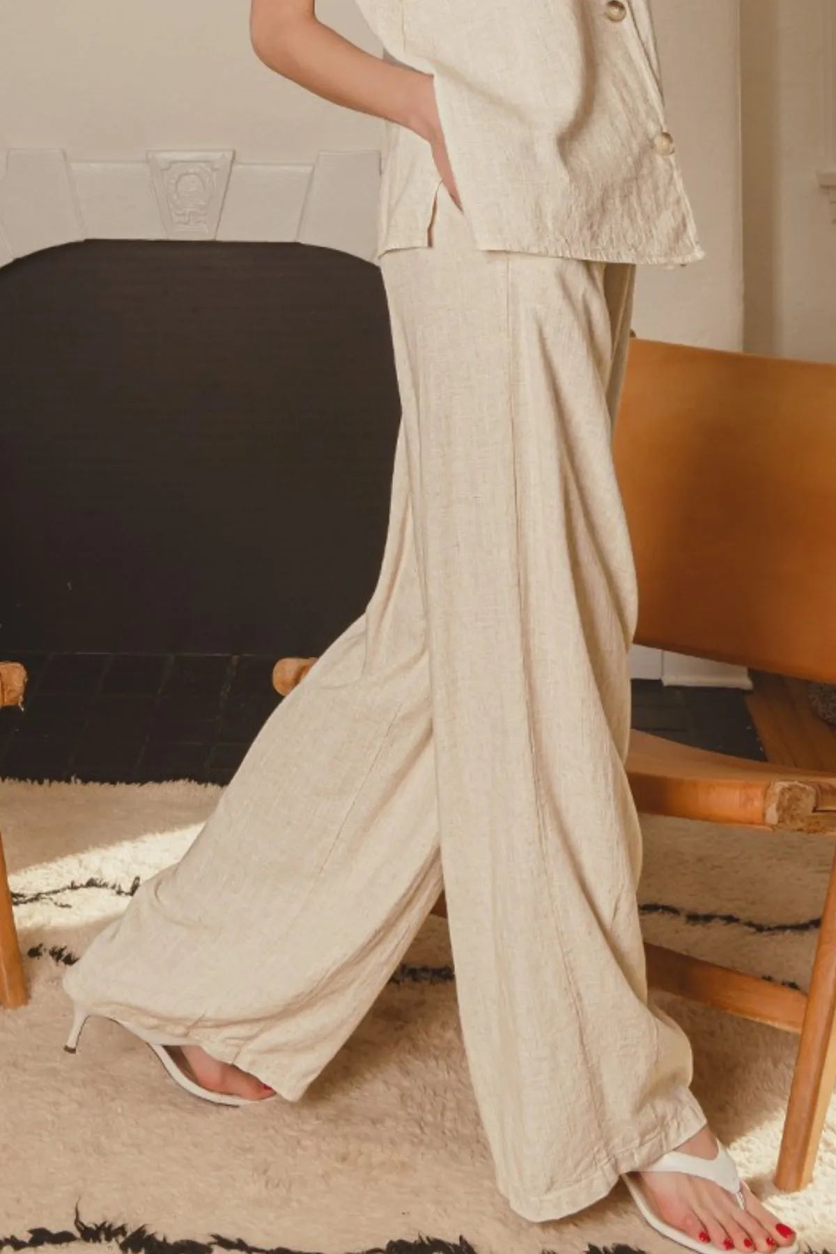 Zenana Linen Drawstring Pants - JUST - JEN BOUTIQUE