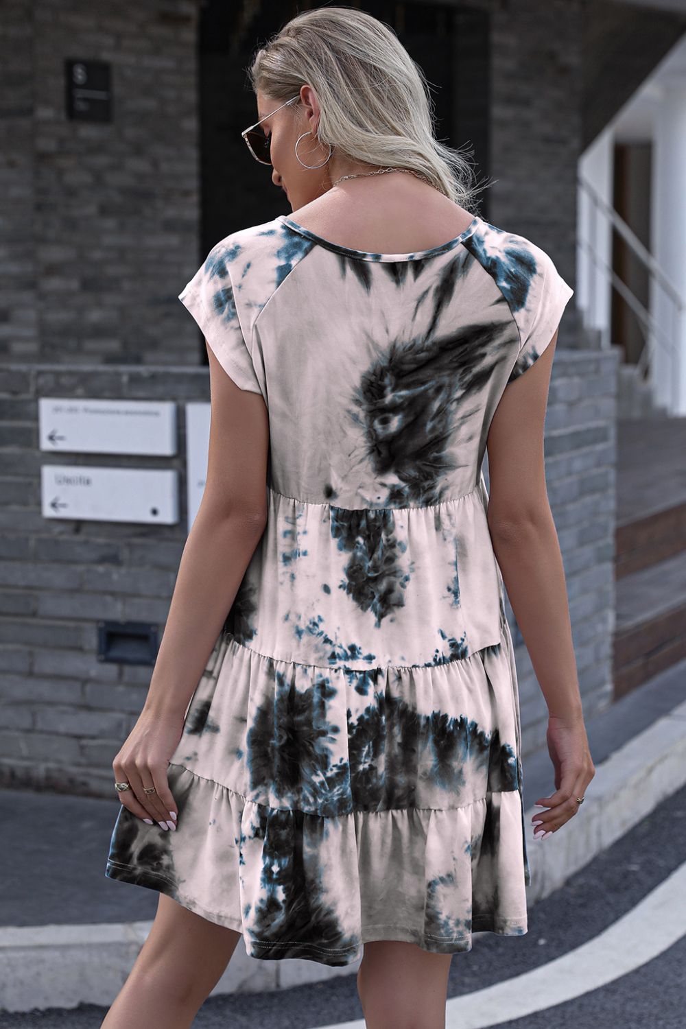 Ivy Lane Tie - Dye Ruffle Hem Dress - JUST - JEN BOUTIQUE