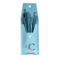 Personalized Flower PU Leather Makeup Brush Bag with 8 Pcs Makeup Brushes Gift for Her - JUST - JEN BOUTIQUE