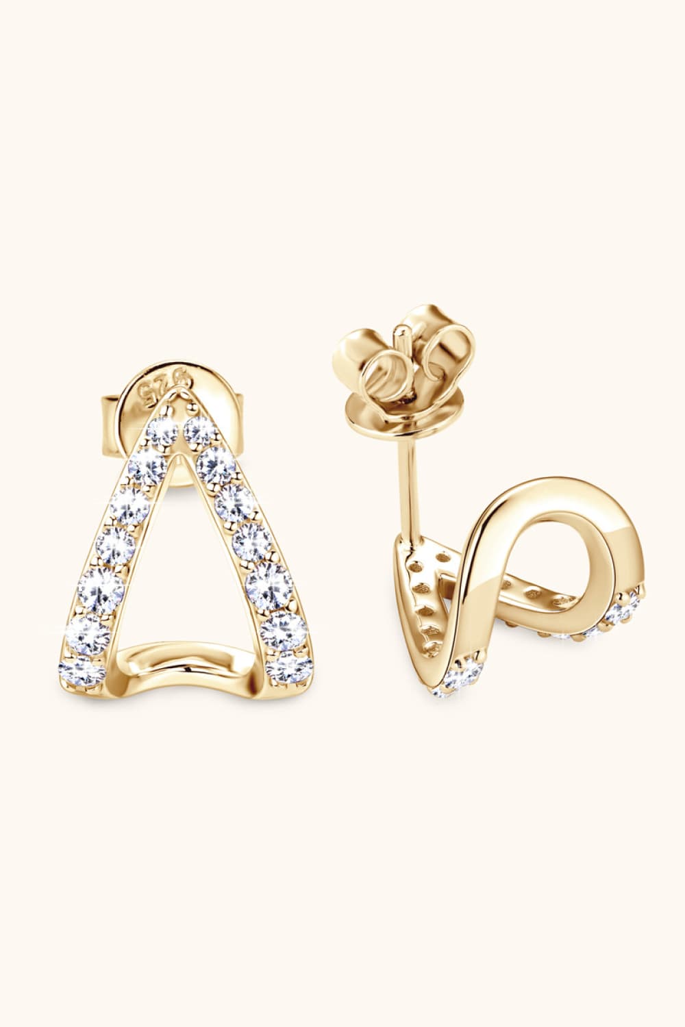 Moissanite Minimalist 925 Sterling Silver Earrings - JUST - JEN BOUTIQUE