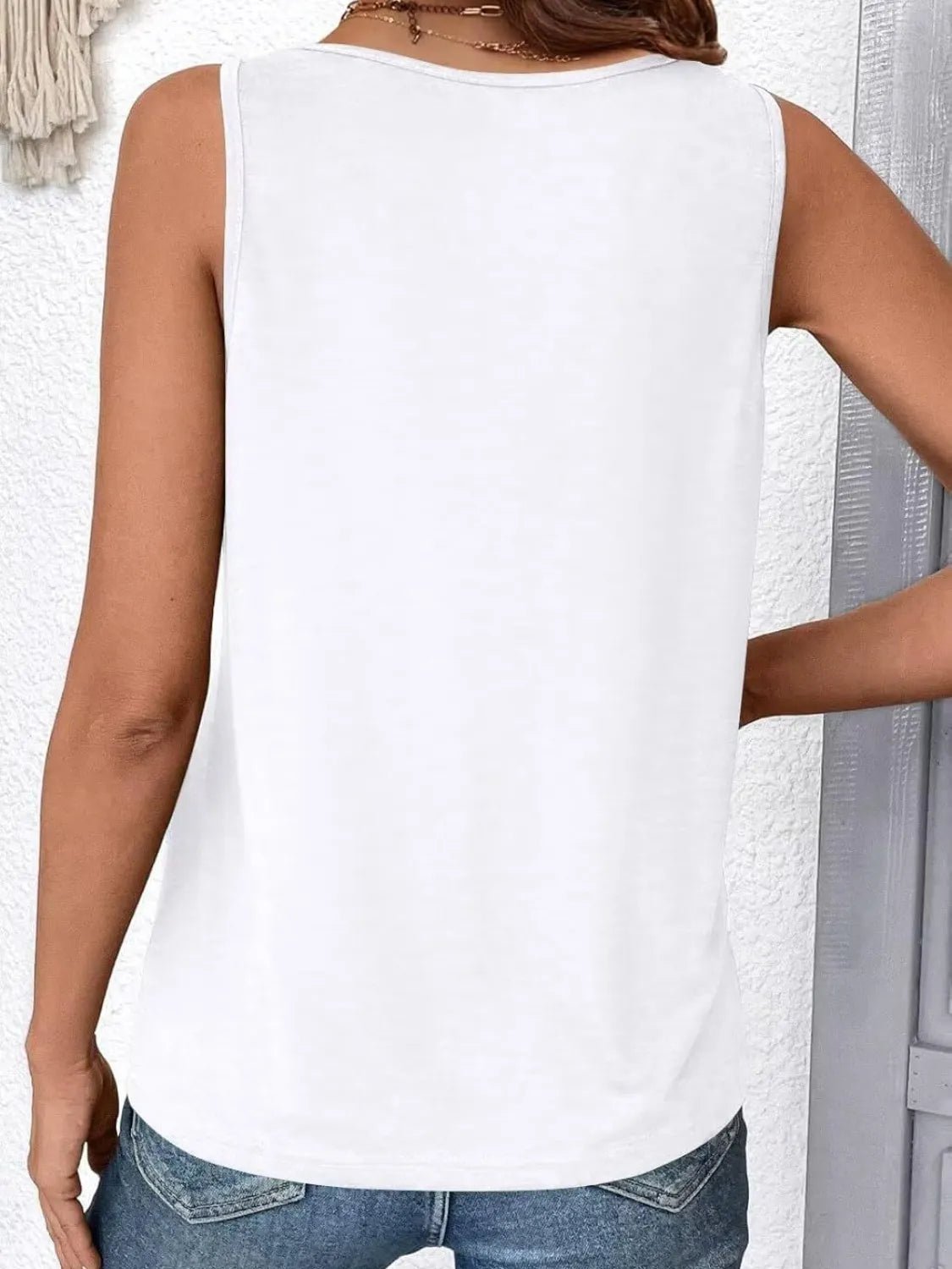 Ruched V - Neck Tank - JUST - JEN BOUTIQUE