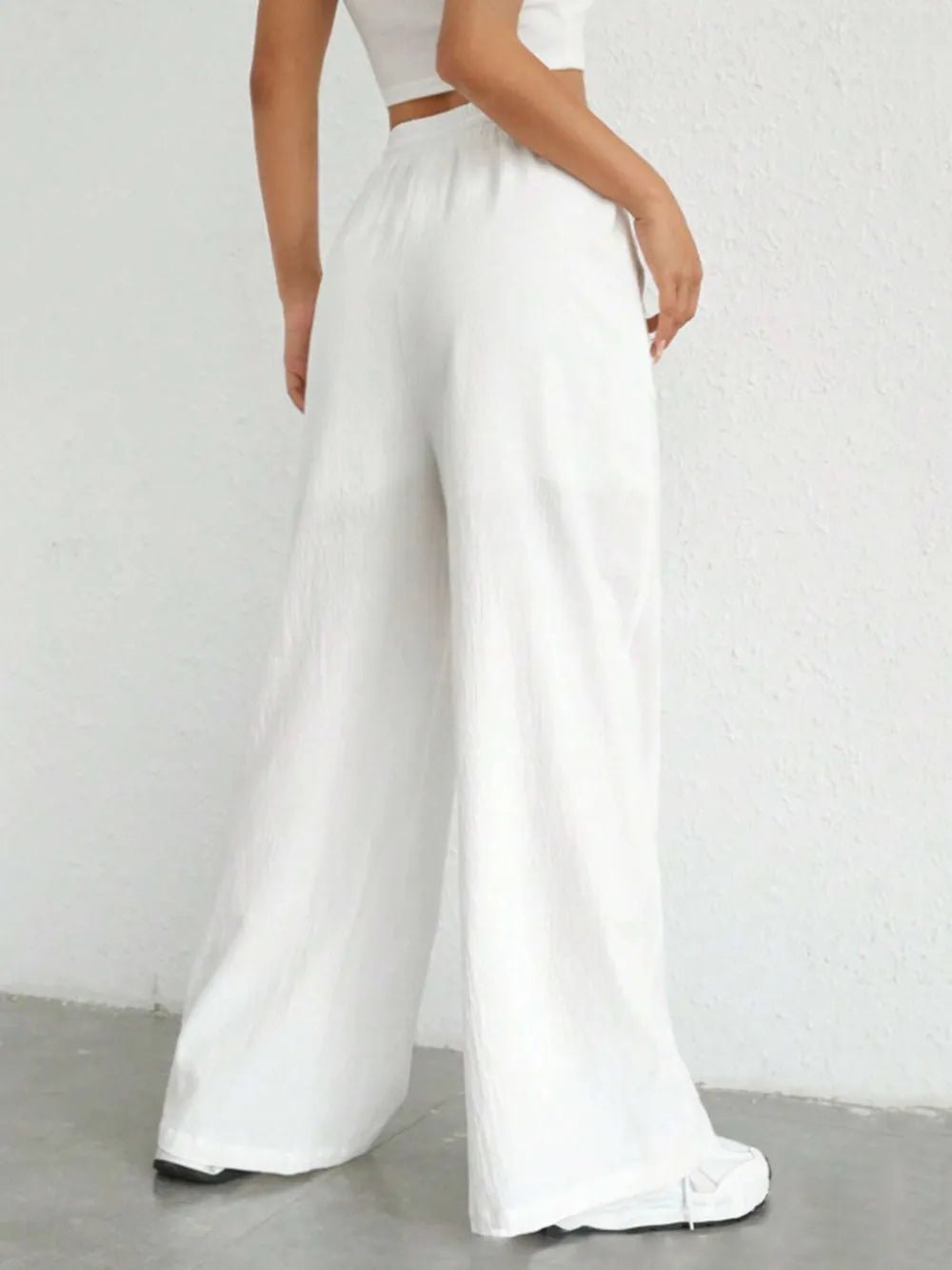 Drawstring Wide Leg Pants - JUST - JEN BOUTIQUE