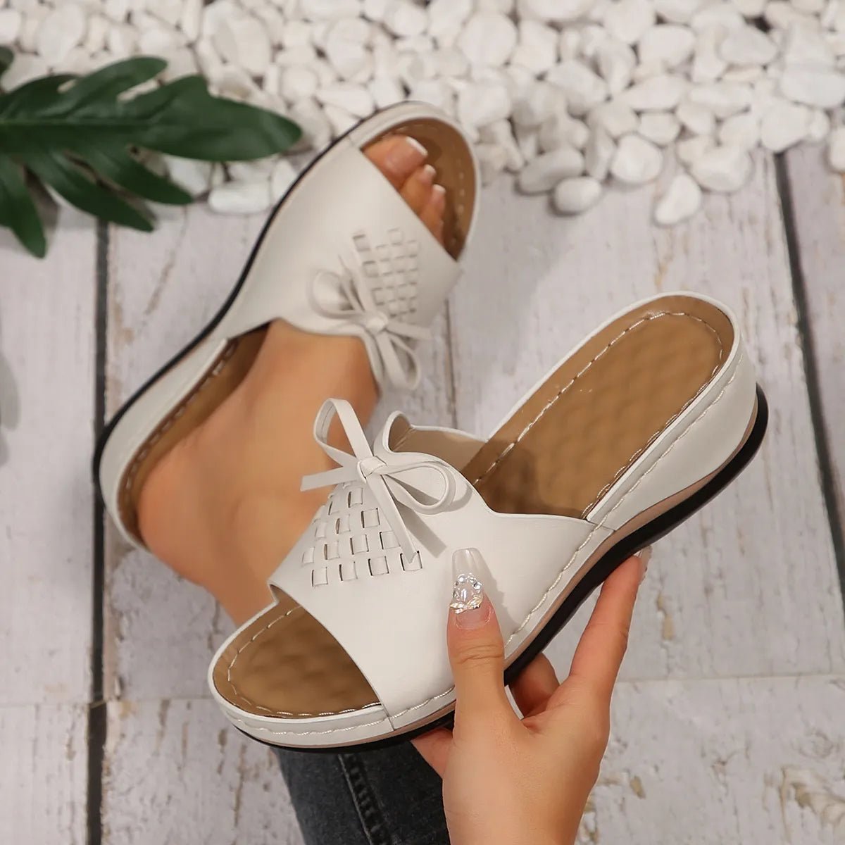 Open Toe Wedge Sandals - JUST - JEN BOUTIQUE