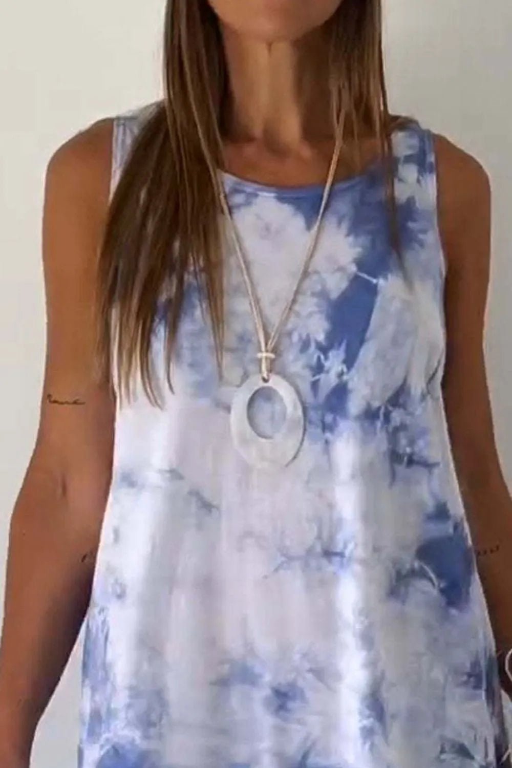 Full Size Tie - Dye Sleeveless Mini Tank Dress Plus Size - JUST - JEN BOUTIQUE