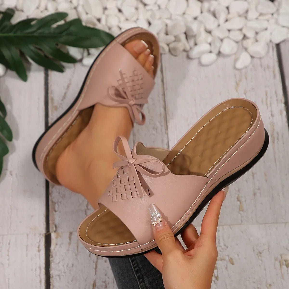 Open Toe Wedge Sandals - JUST - JEN BOUTIQUE
