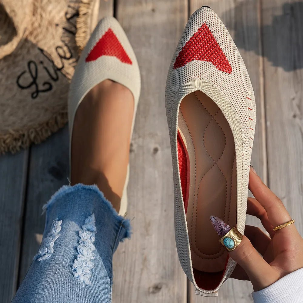 Mesh Point Toe Flat Slip - Ons - JUST - JEN BOUTIQUE