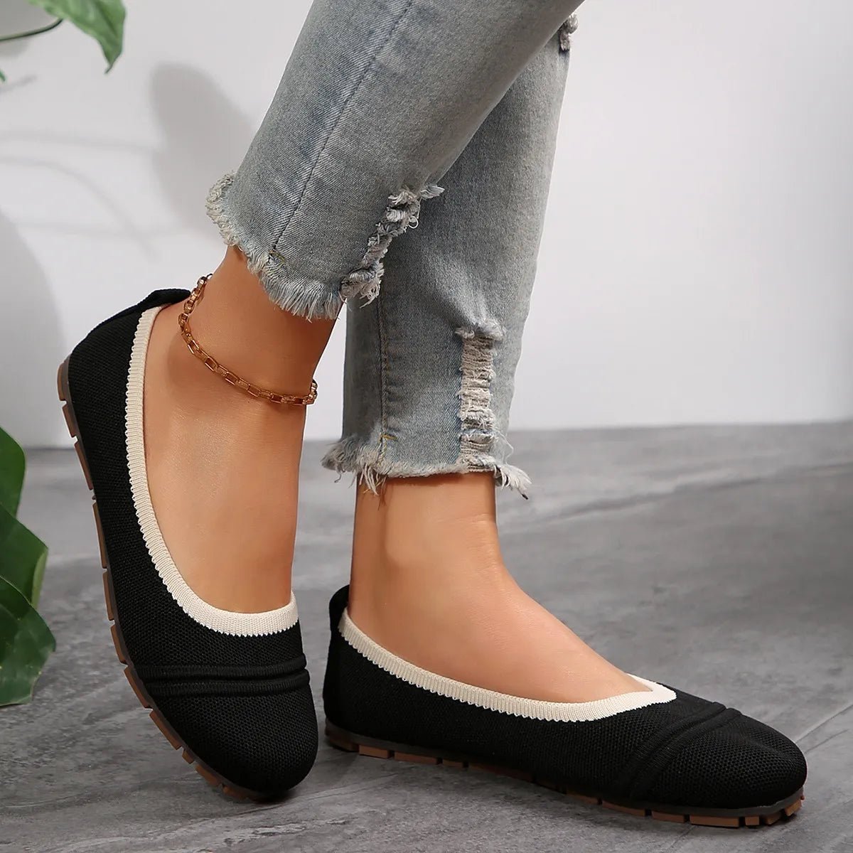 Mesh Round Toe Flat Slip - Ons - JUST - JEN BOUTIQUE