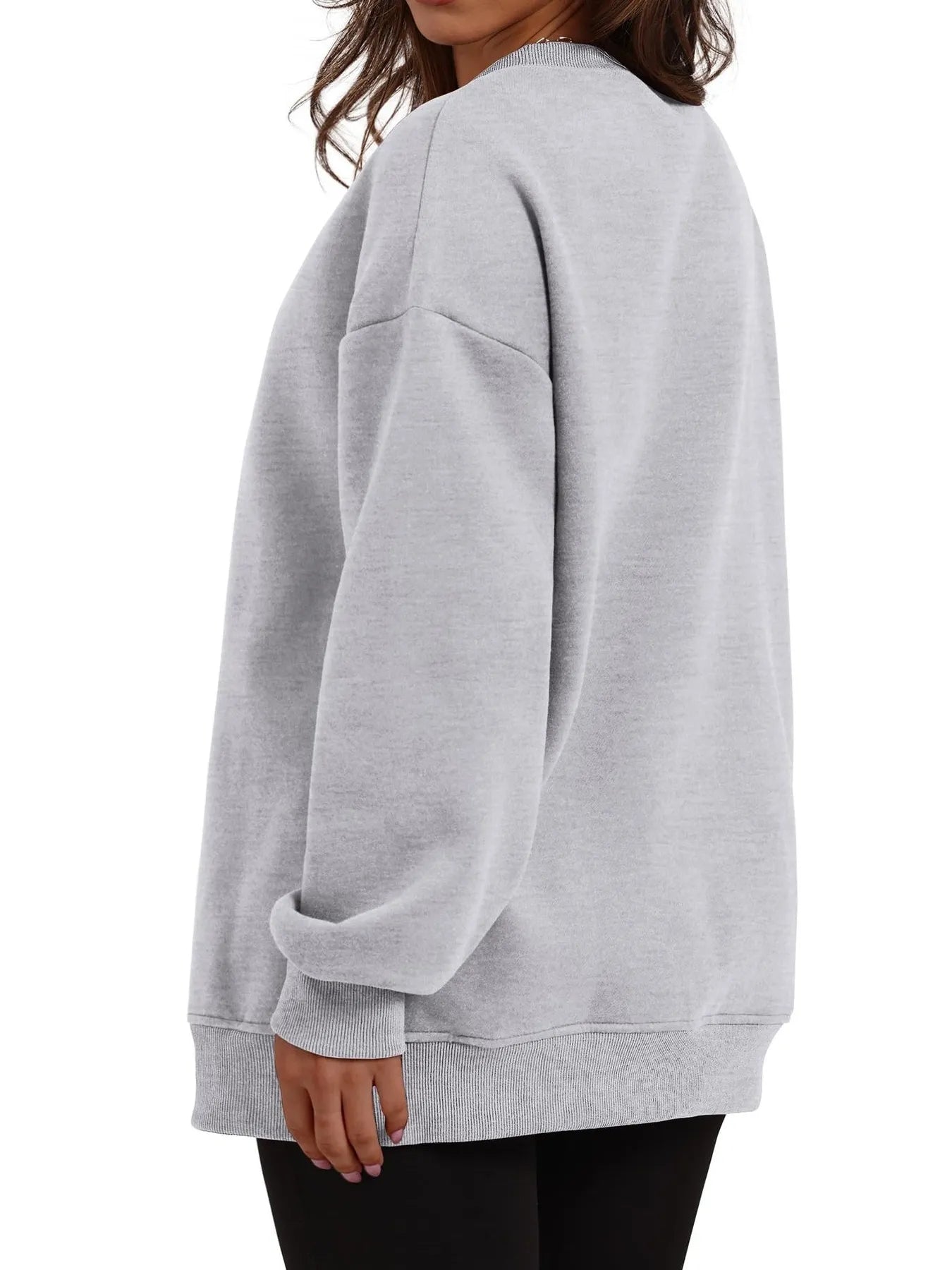 Oversized Long Sleeve Crewneck Sweatshirt - JUST - JEN BOUTIQUE