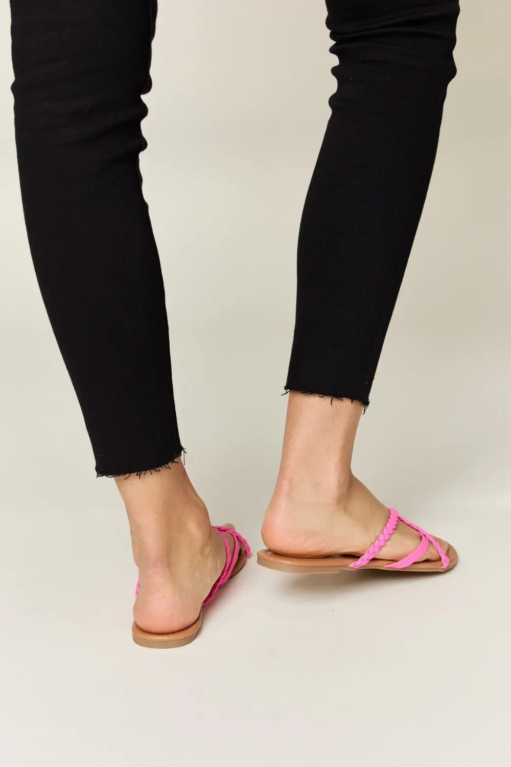 WILD DIVA Crisscross PU Leather Open Toe Sandals - JUST - JEN BOUTIQUE