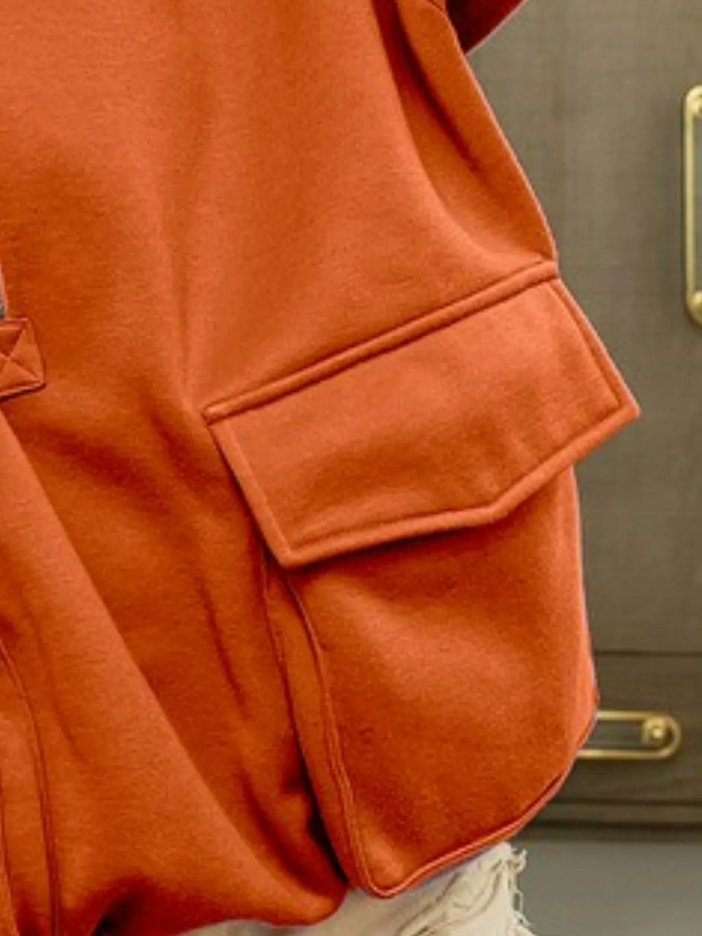 BiBi Half Zip Vintage Washed Fleece Hoodie - JUST - JEN BOUTIQUE