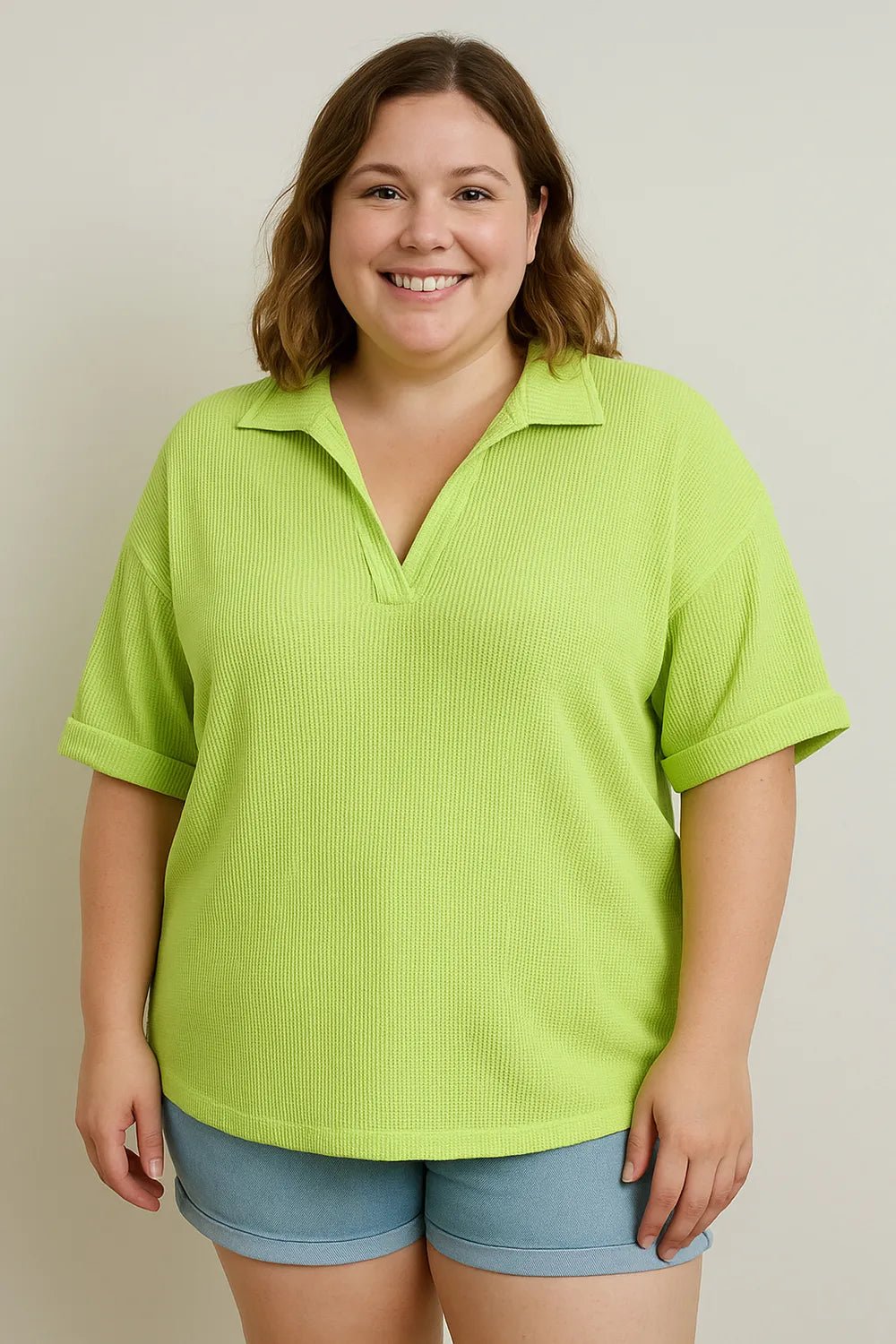 BiBi Mineral Washed Thermal Top - JUST - JEN BOUTIQUE