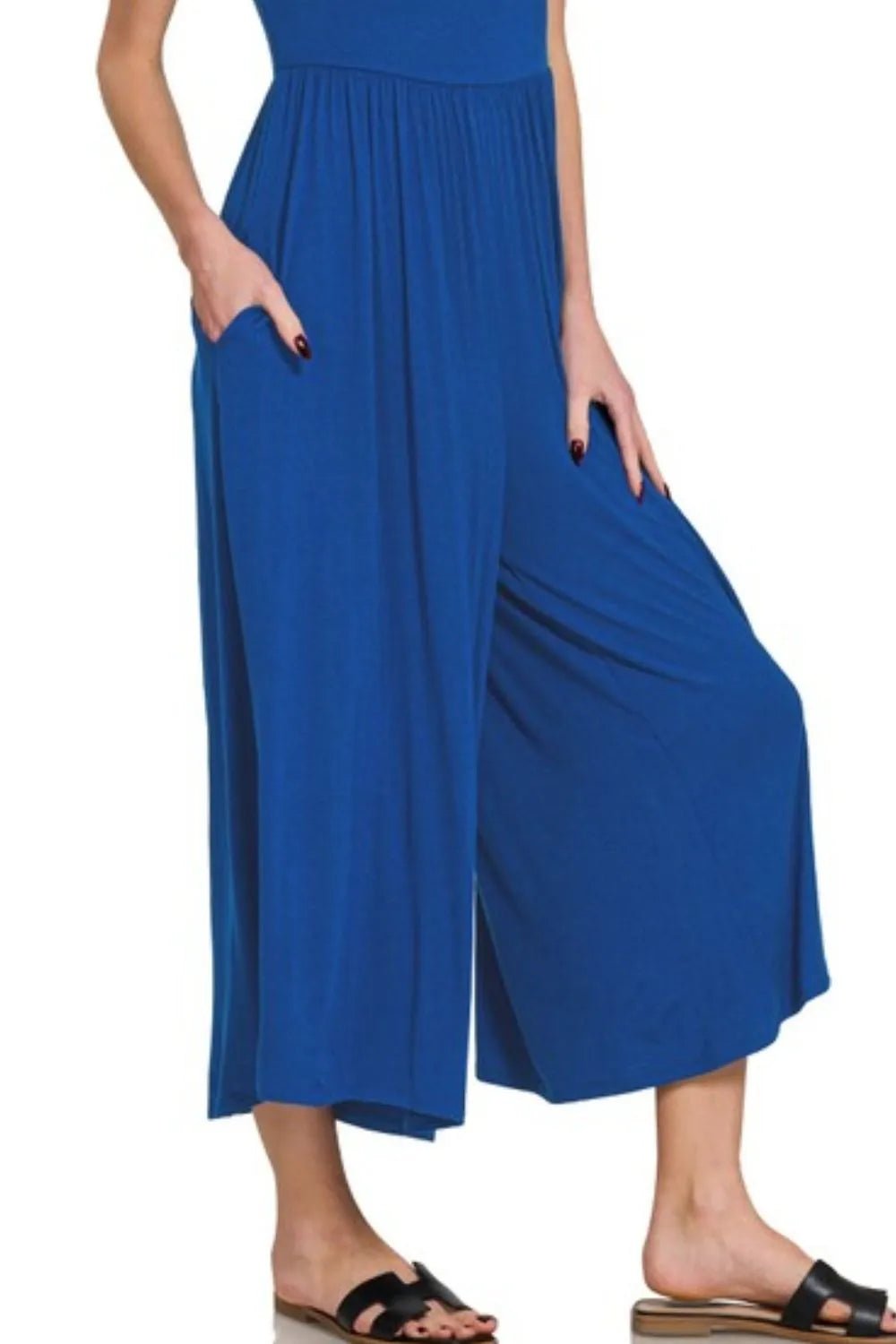 Zenana Double Layered Short Sleeve Jumpsuits - JUST - JEN BOUTIQUE