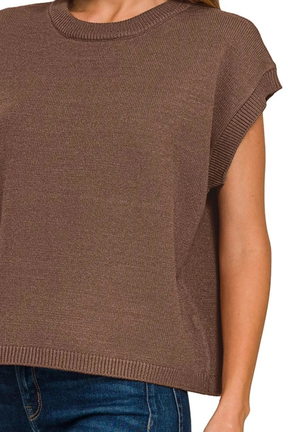 Zenana Oversized Viscose Sweater Vest - JUST - JEN BOUTIQUE