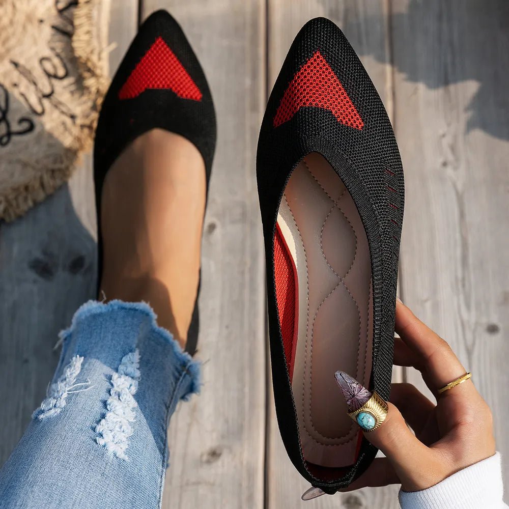 Mesh Point Toe Flat Slip - Ons - JUST - JEN BOUTIQUE