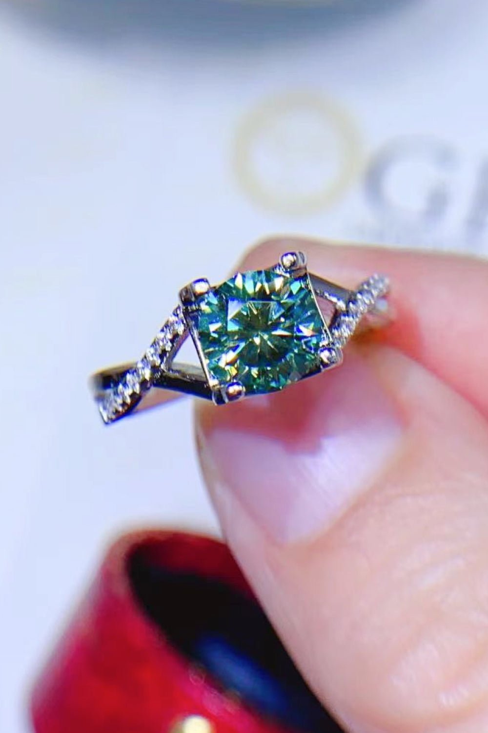 1 Carat Moissanite 925 Sterling Silver Ring - JUST - JEN BOUTIQUE