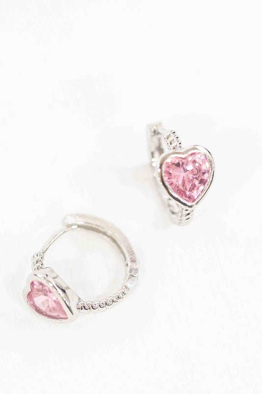 Precious Heart Hoop Earrings - JUST - JEN BOUTIQUE