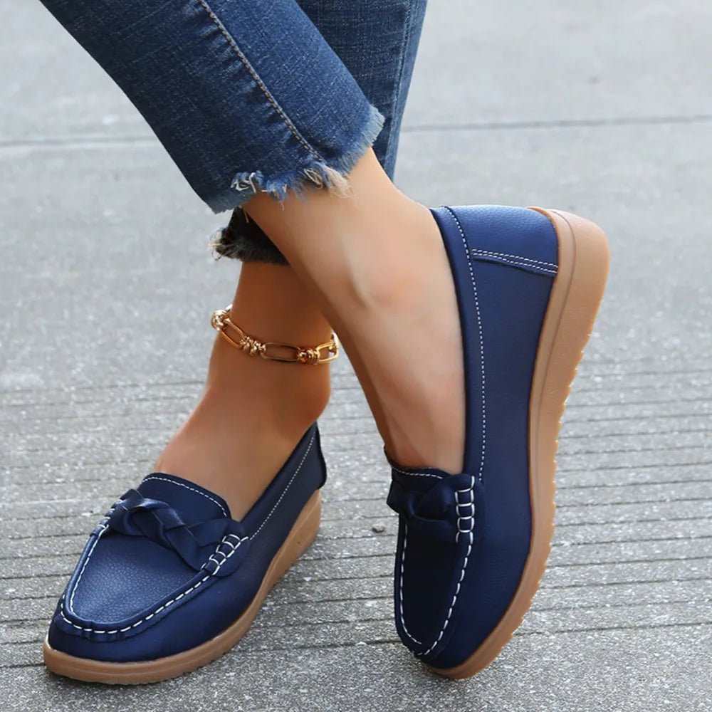 Weave Wedge Heeled Loafers - JUST - JEN BOUTIQUE