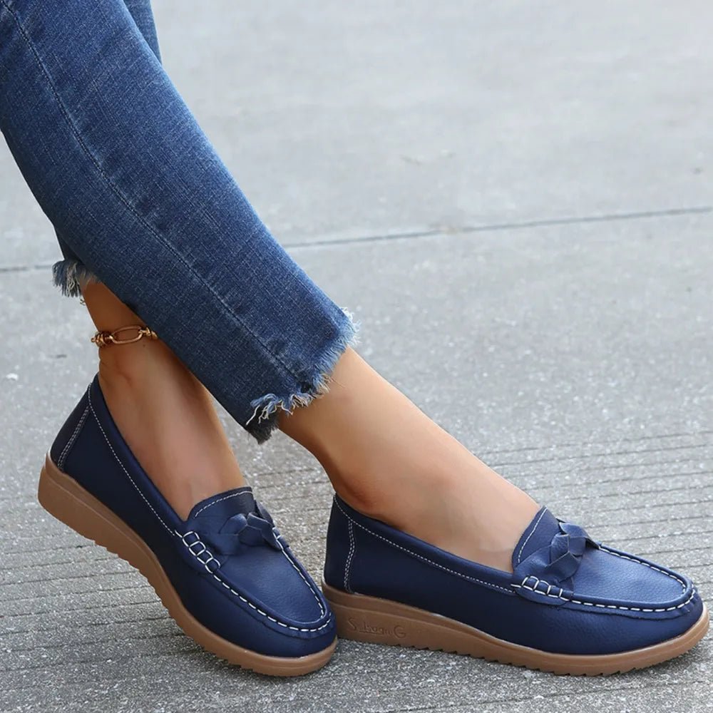 Weave Wedge Heeled Loafers - JUST - JEN BOUTIQUE