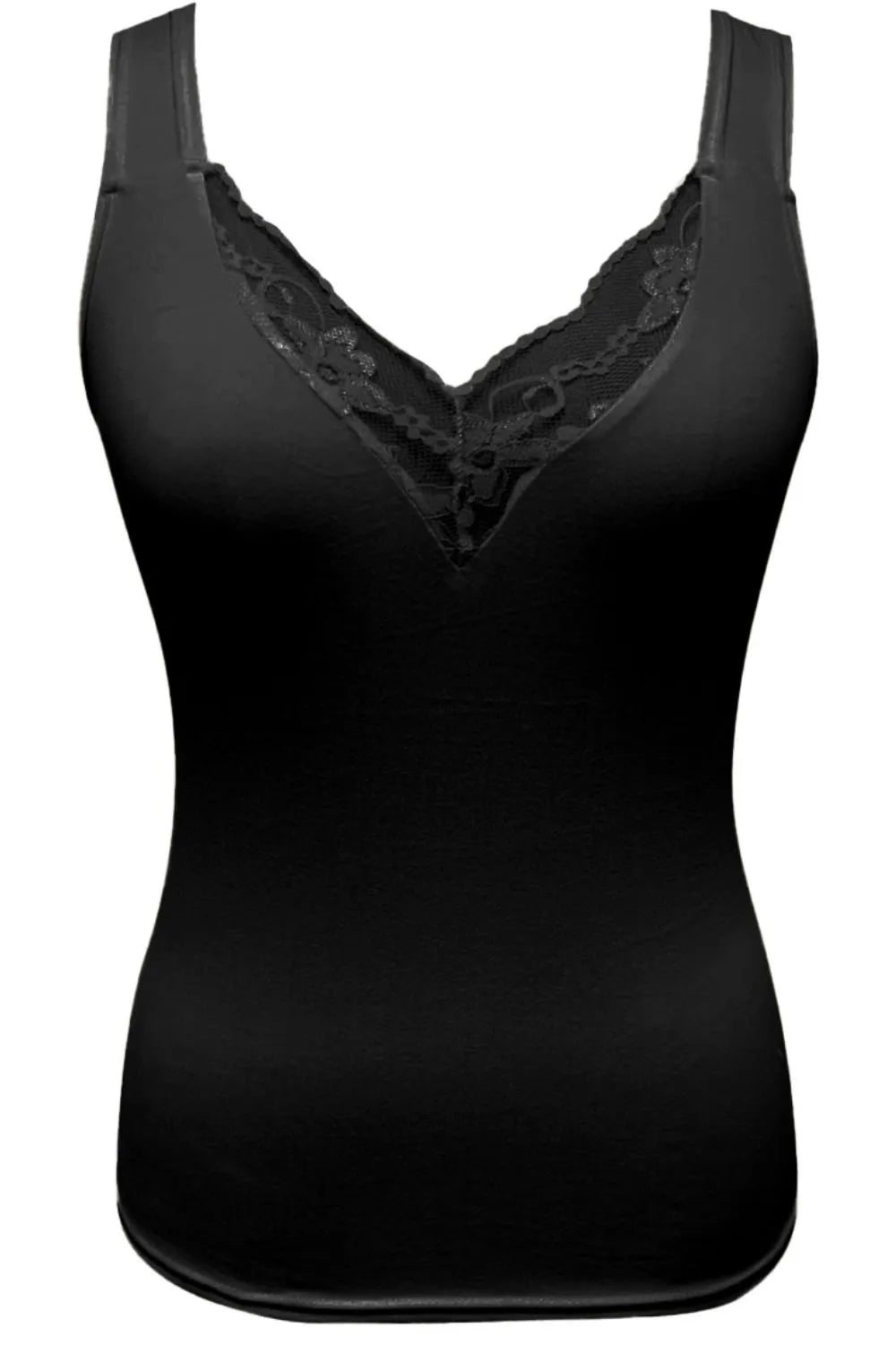 Full Size Lace Detail V - Neck Tank Plus Size - JUST - JEN BOUTIQUE
