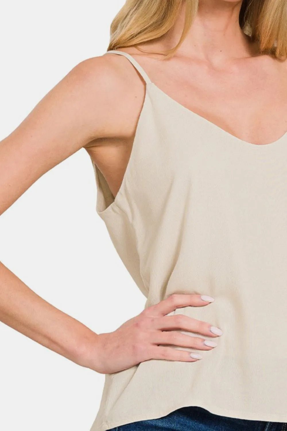 Zenana Two Layered Spaghetti Strap Cami - JUST - JEN BOUTIQUE