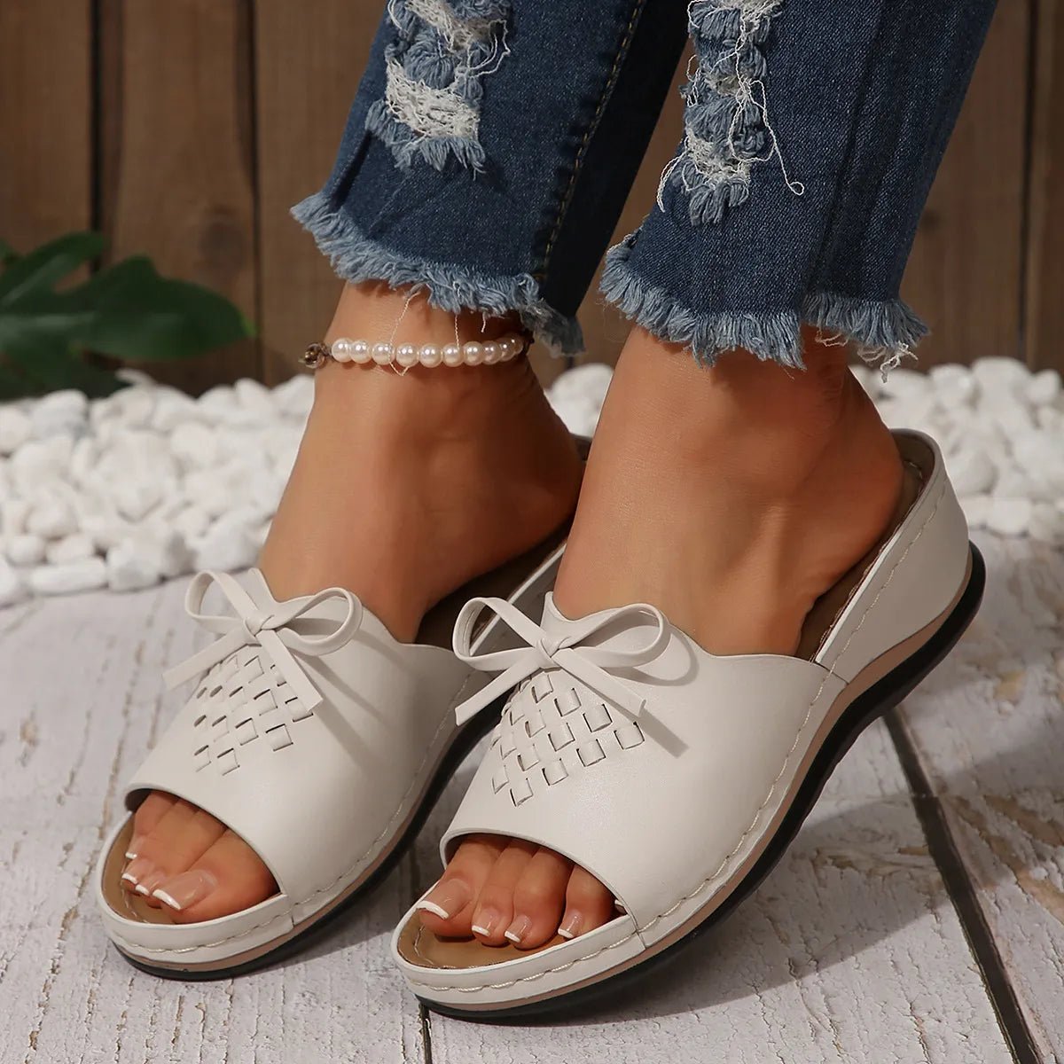 Open Toe Wedge Sandals - JUST - JEN BOUTIQUE