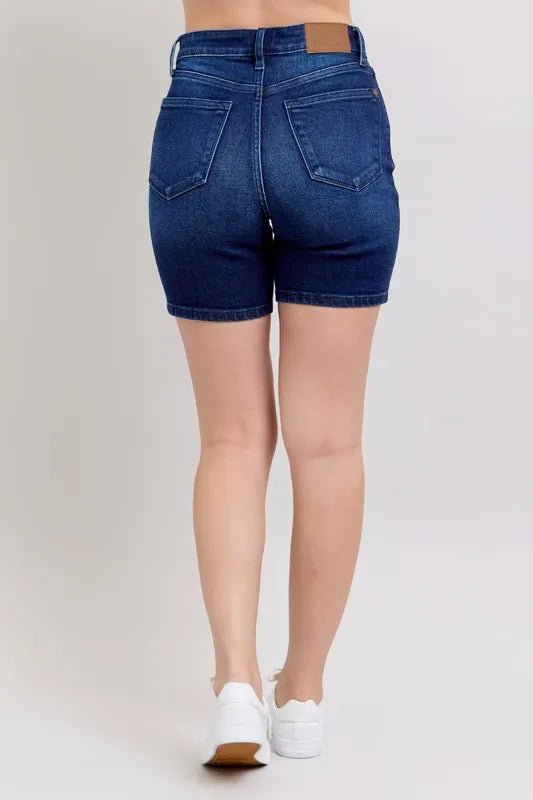 Judy Blue High Waist V - Front Bermuda - JUST - JEN BOUTIQUE