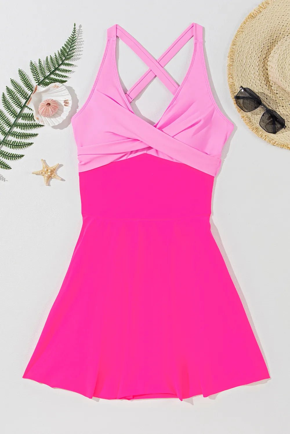 Crisscross V - Neck One - Piece Swimwear - JUST - JEN BOUTIQUE