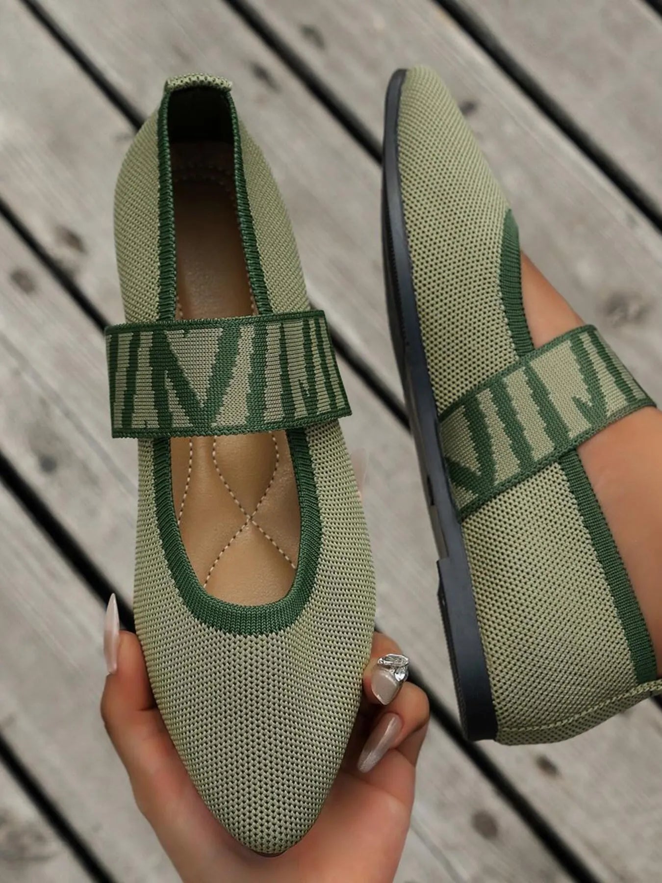 Point Toe Flats Mesh Gingham Strap Loafers - JUST - JEN BOUTIQUE
