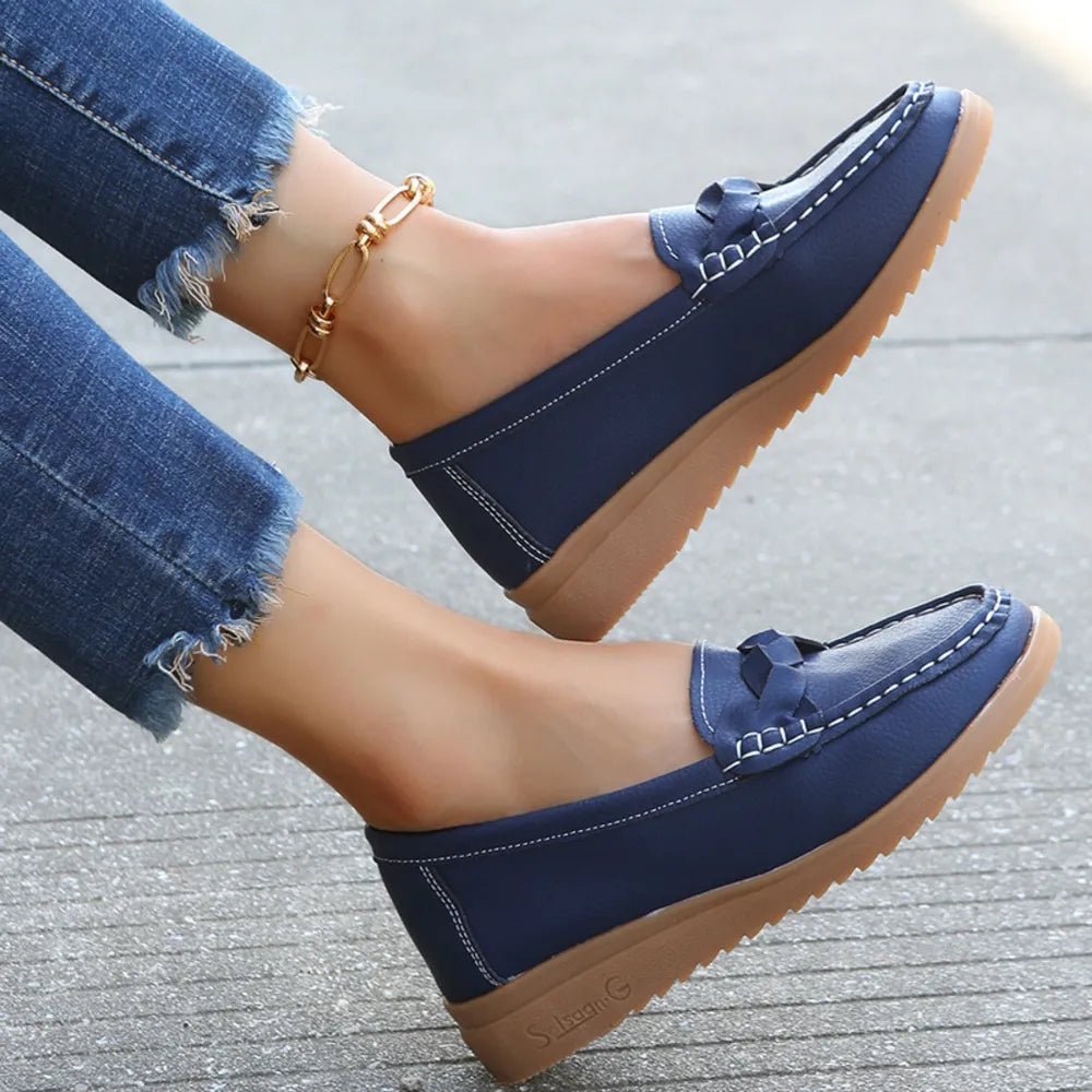 Weave Wedge Heeled Loafers - JUST - JEN BOUTIQUE
