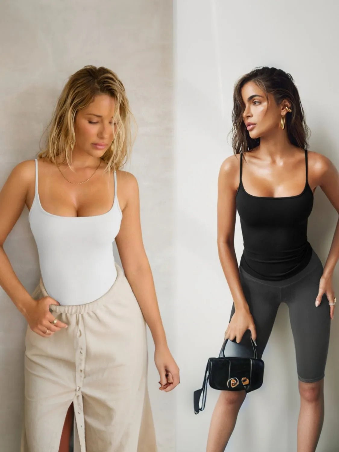 Square Neck 2 Piece Cami - JUST - JEN BOUTIQUE