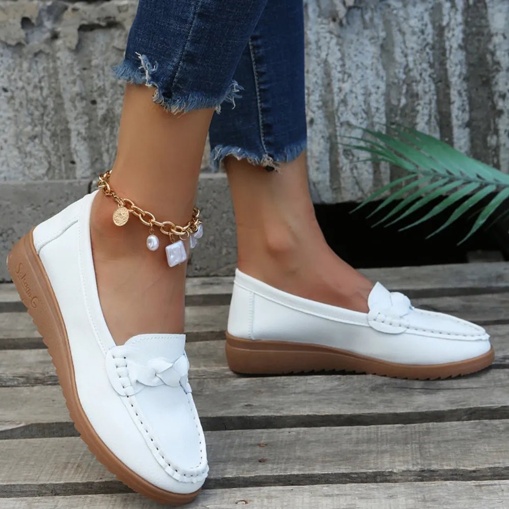 Weave Wedge Heeled Loafers - JUST - JEN BOUTIQUE