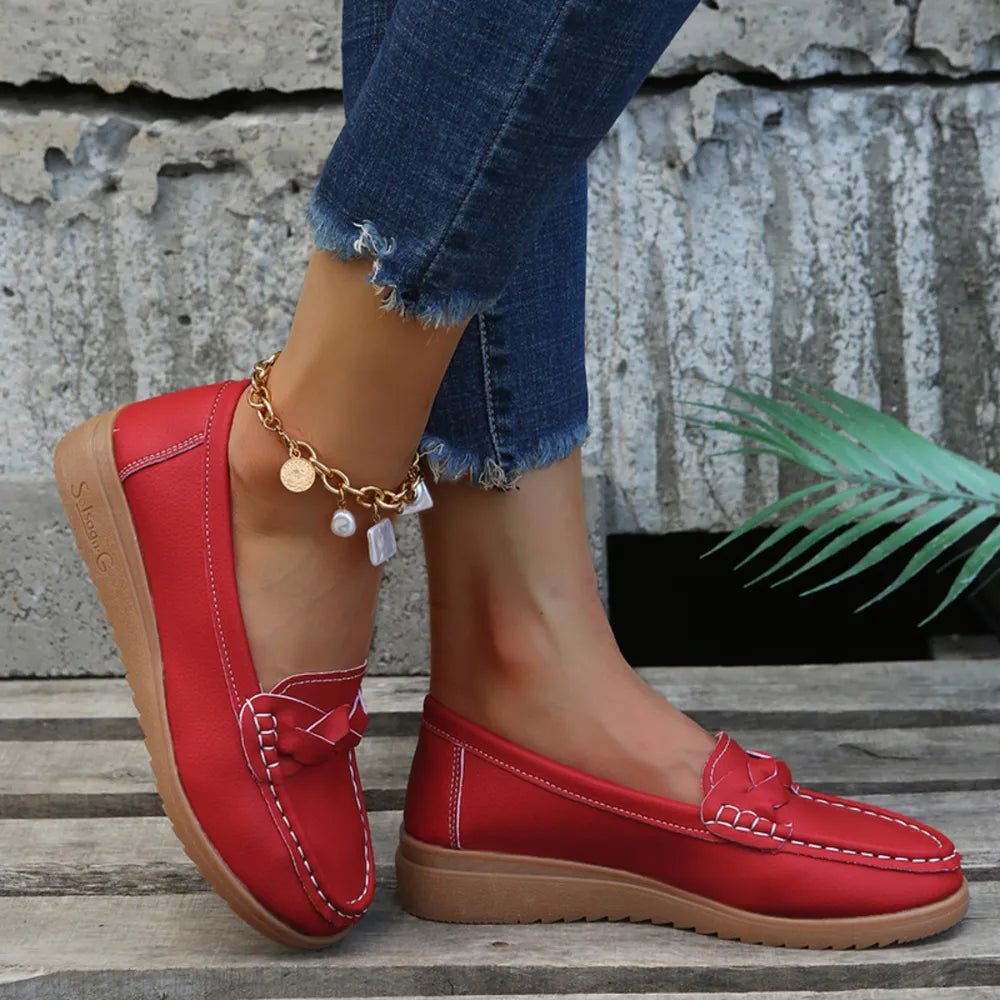 Weave Wedge Heeled Loafers - JUST - JEN BOUTIQUE