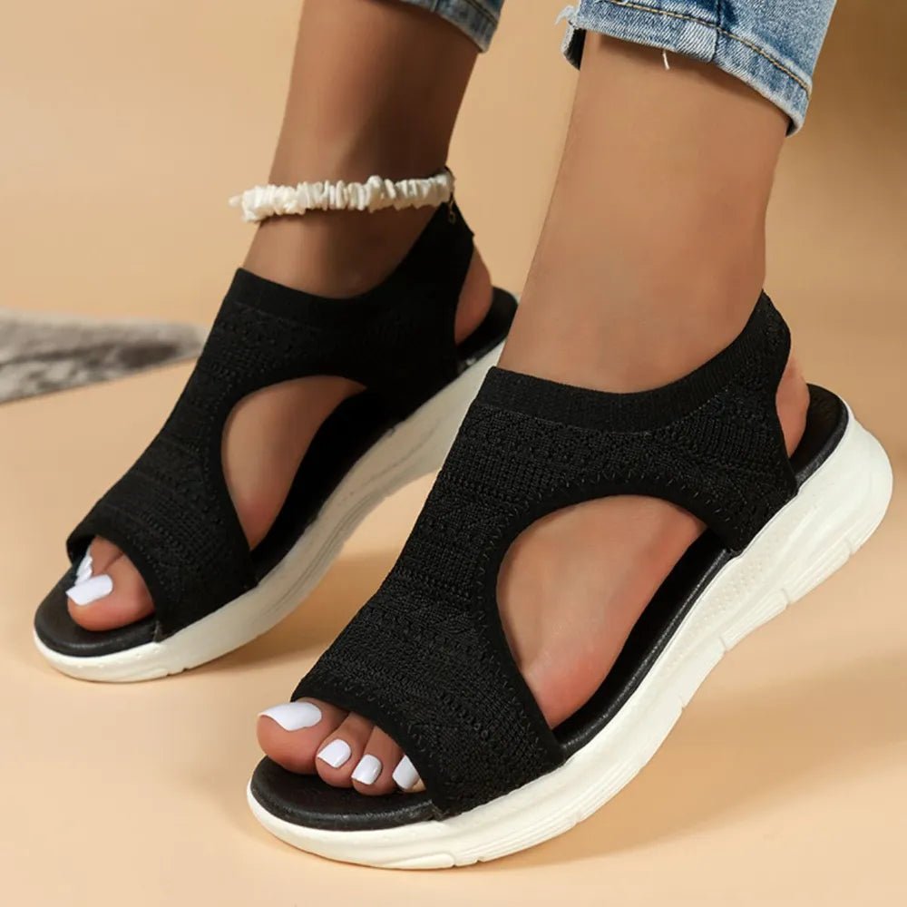 Peep Toe Solid Color Sandals - JUST - JEN BOUTIQUE