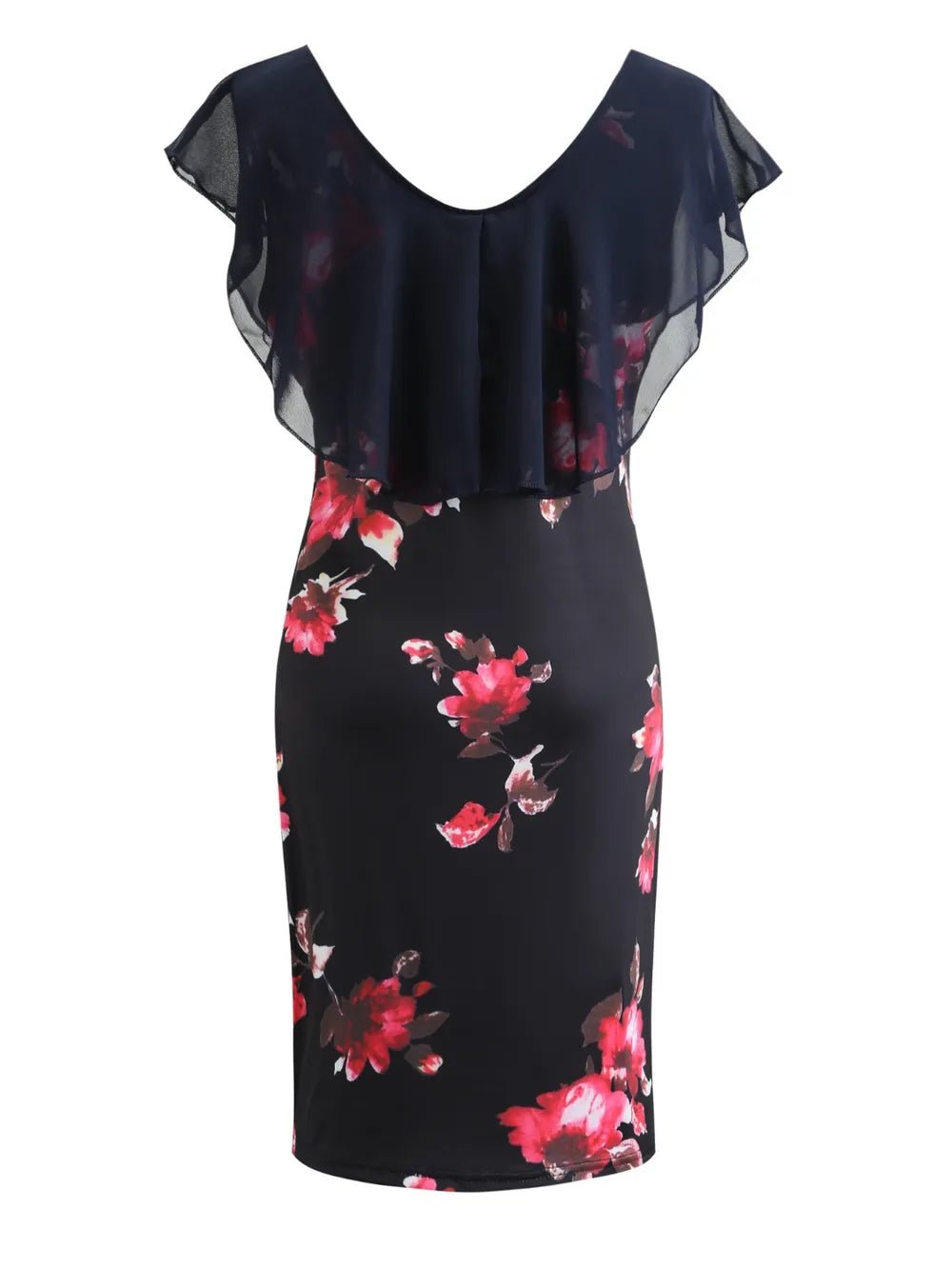 Printed Ruffled Cap Sleeve Mini Dress - JUST - JEN BOUTIQUE