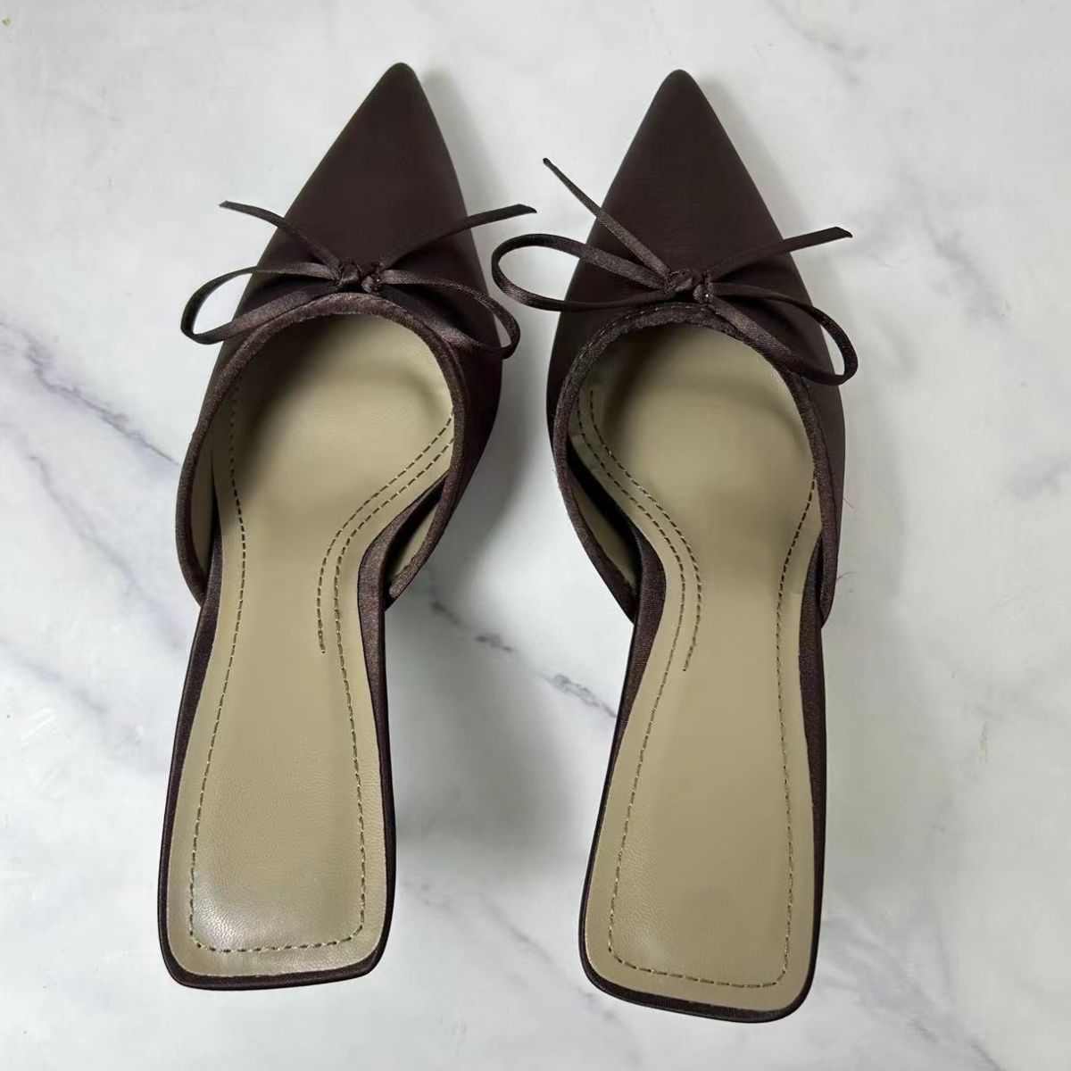 Satin Pointed Toe Pumps - JUST - JEN BOUTIQUE