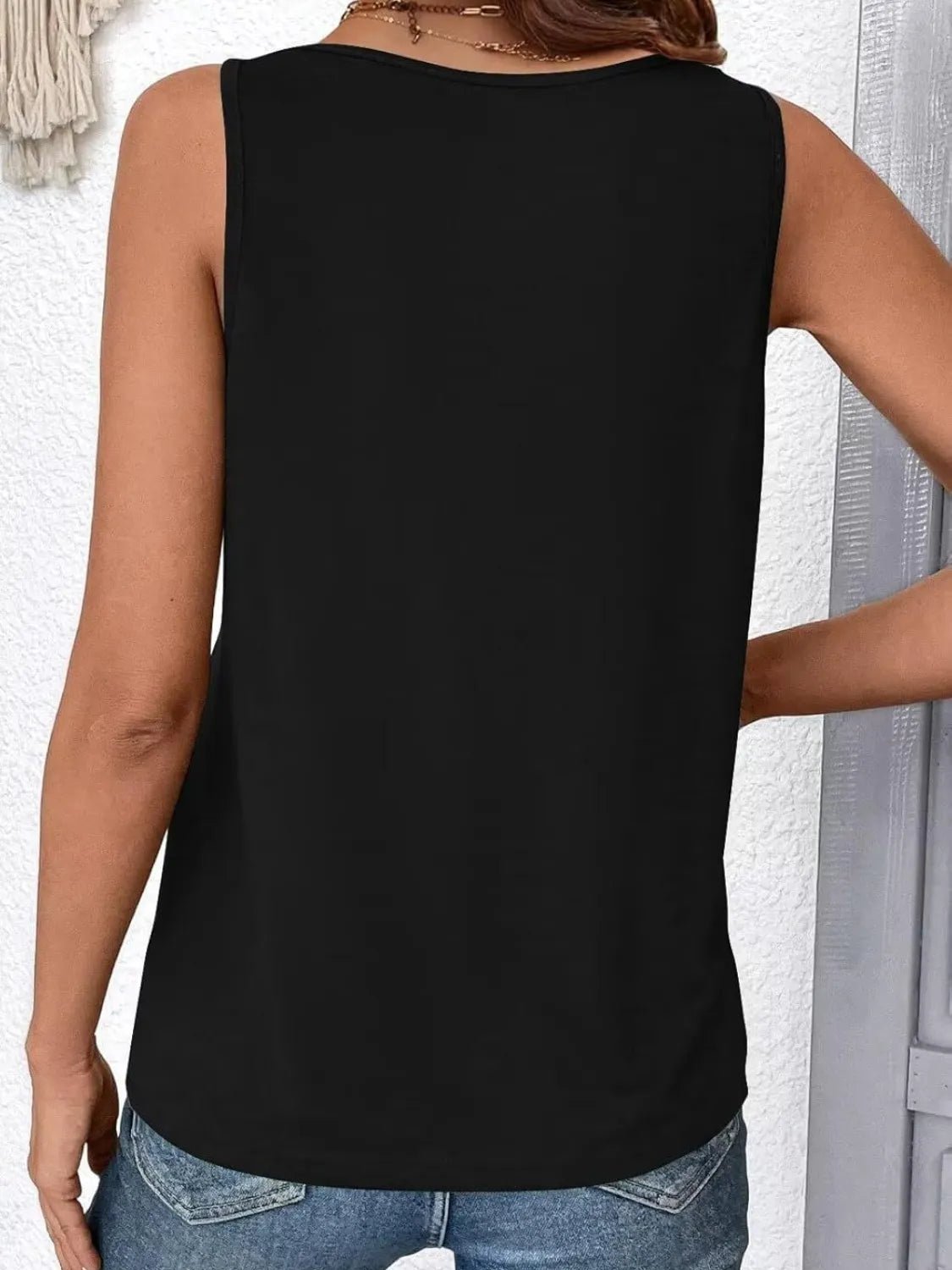 Ruched V - Neck Tank - JUST - JEN BOUTIQUE