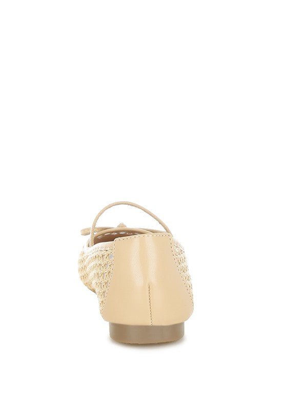 Omela Woven Bow Detail Ballerinas - JUST - JEN BOUTIQUE