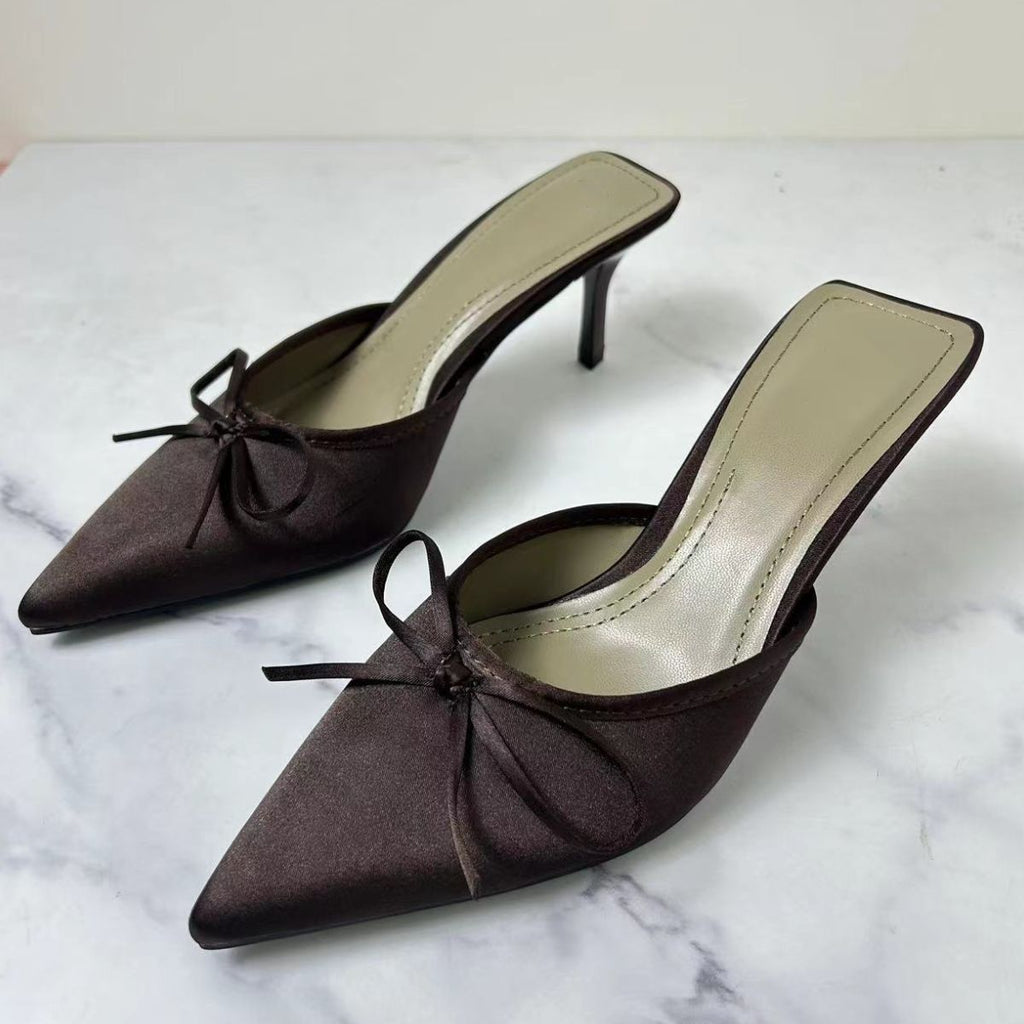 Satin Pointed Toe Pumps - JUST - JEN BOUTIQUE