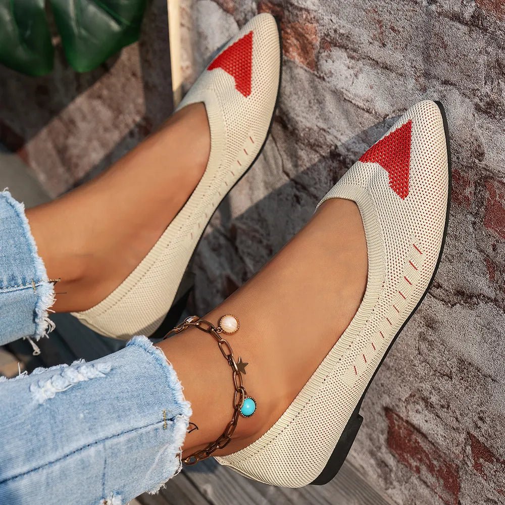Mesh Point Toe Flat Slip - Ons - JUST - JEN BOUTIQUE