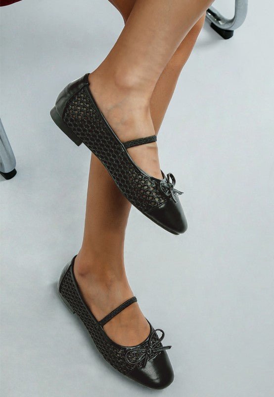 Omela Woven Bow Detail Ballerinas - JUST - JEN BOUTIQUE