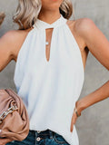 Mandy Cutout Grecian Neck Tank - JUST - JEN BOUTIQUE