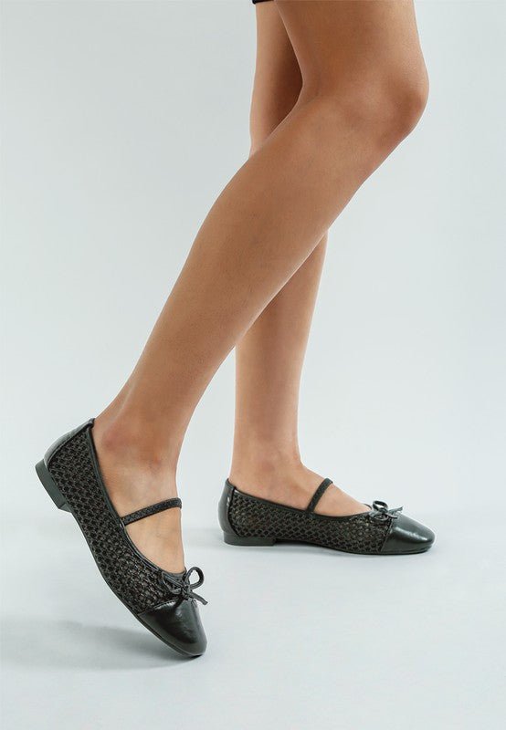 Omela Woven Bow Detail Ballerinas - JUST - JEN BOUTIQUE