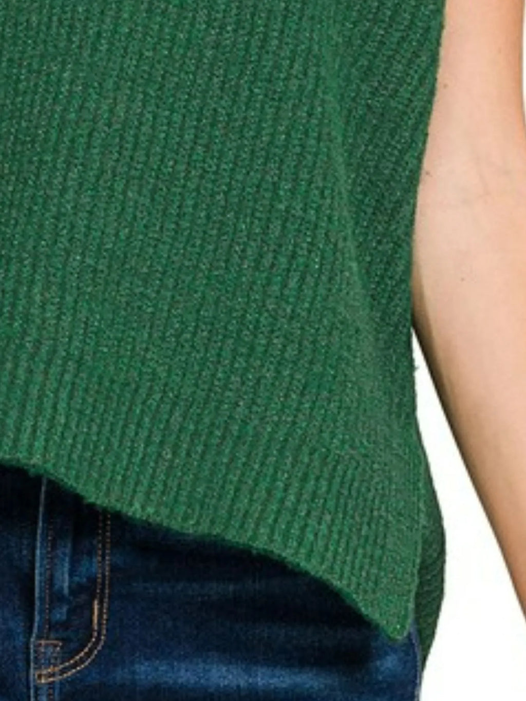 Zenana Oversized Sweater Vest with Side Slit - JUST - JEN BOUTIQUE