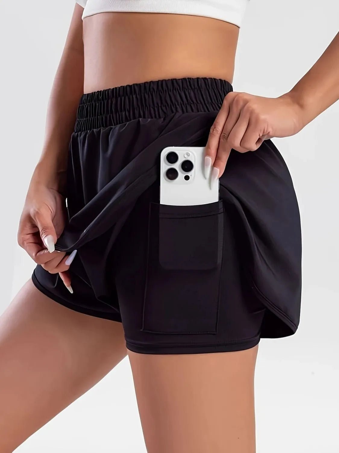 Pocketed High Waist Active Shorts - JUST - JEN BOUTIQUE