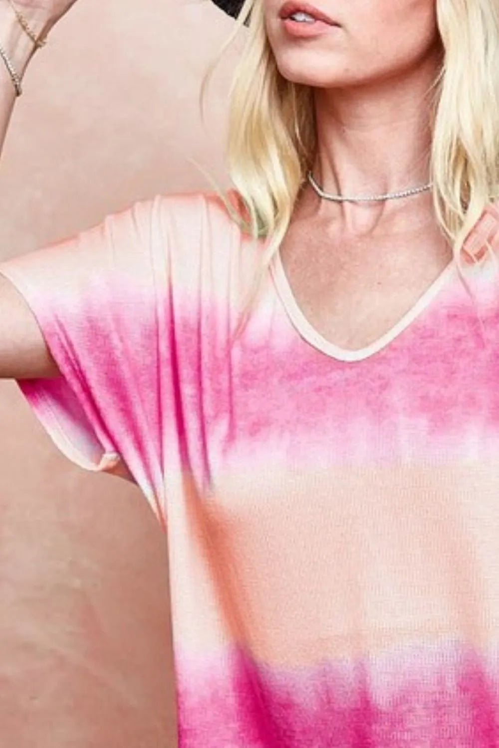 BiBi Tiedye Printed Hacci Knit Top - JUST - JEN BOUTIQUE