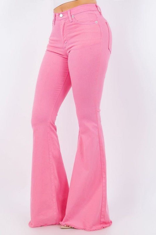 Bell Bottom Jean in Pink - Inseam 30\" - JUST - JEN BOUTIQUE