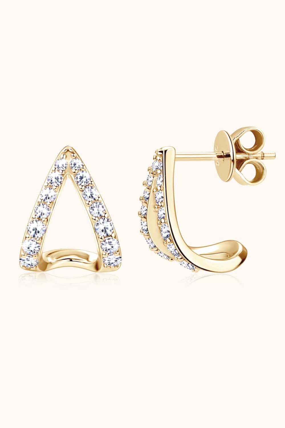 Moissanite Minimalist 925 Sterling Silver Earrings - JUST - JEN BOUTIQUE