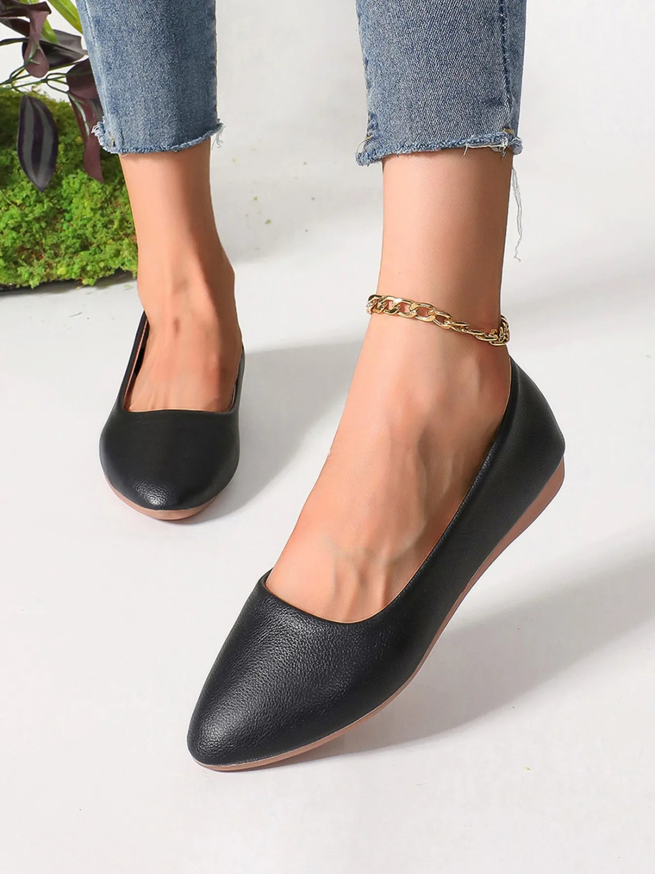 Point Toe Flat Slip - Ons - JUST - JEN BOUTIQUE